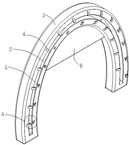 Air cushion type elastic protective horseshoe