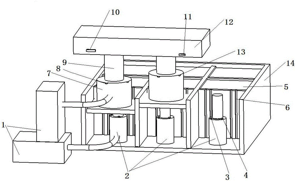 Experiment device and method for accuracy of static pressure sizing block regulation and control bed