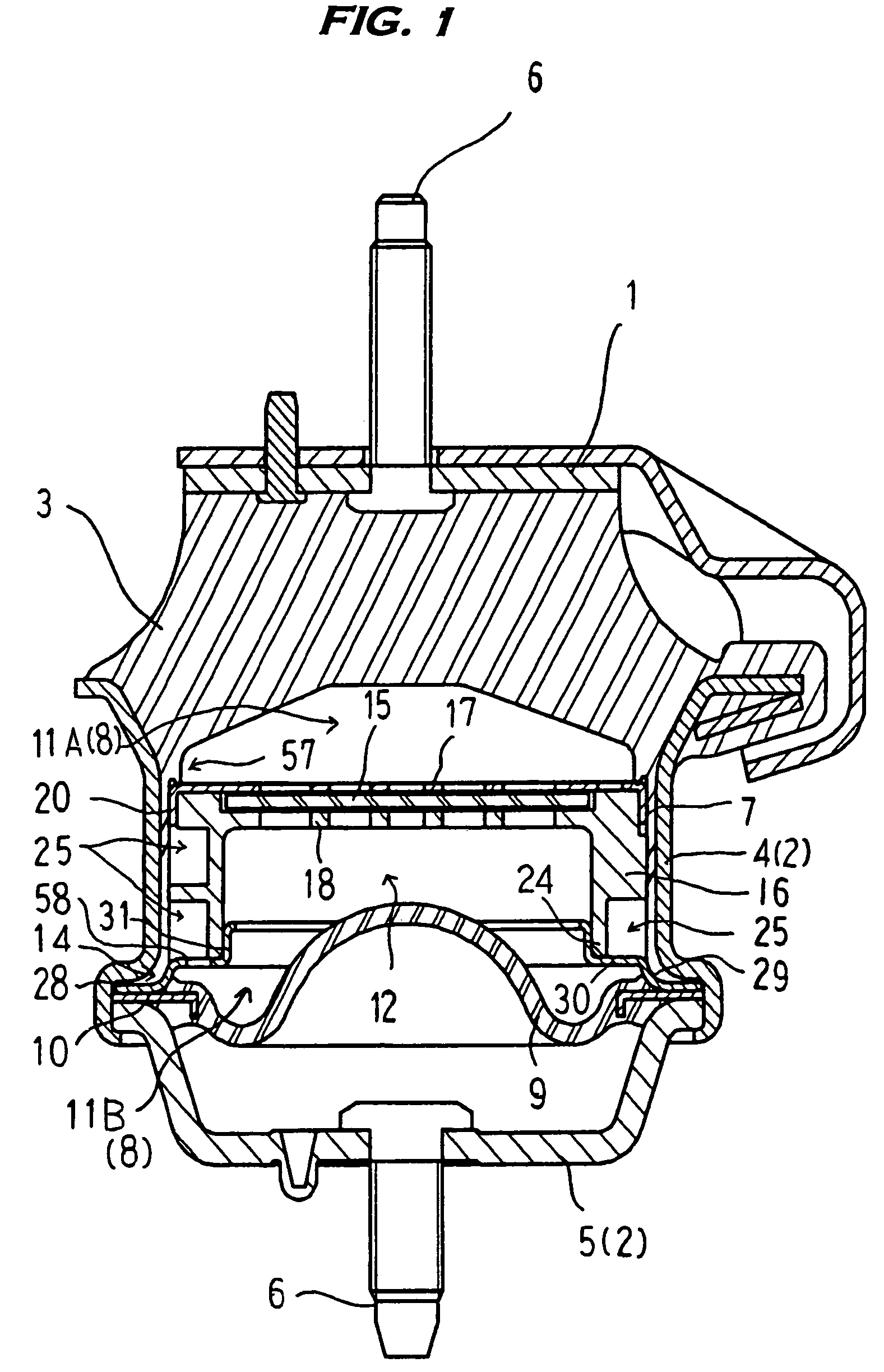 Liquid sealing type vibration control device