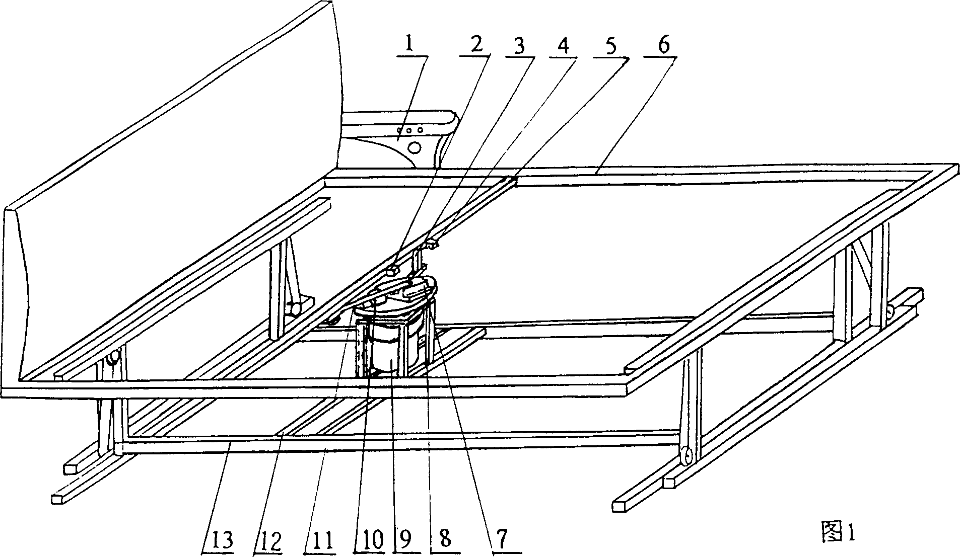 Device for controlling amplitude of swing of electric swing bed