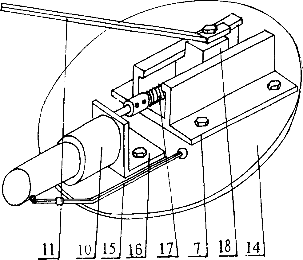 Device for controlling amplitude of swing of electric swing bed