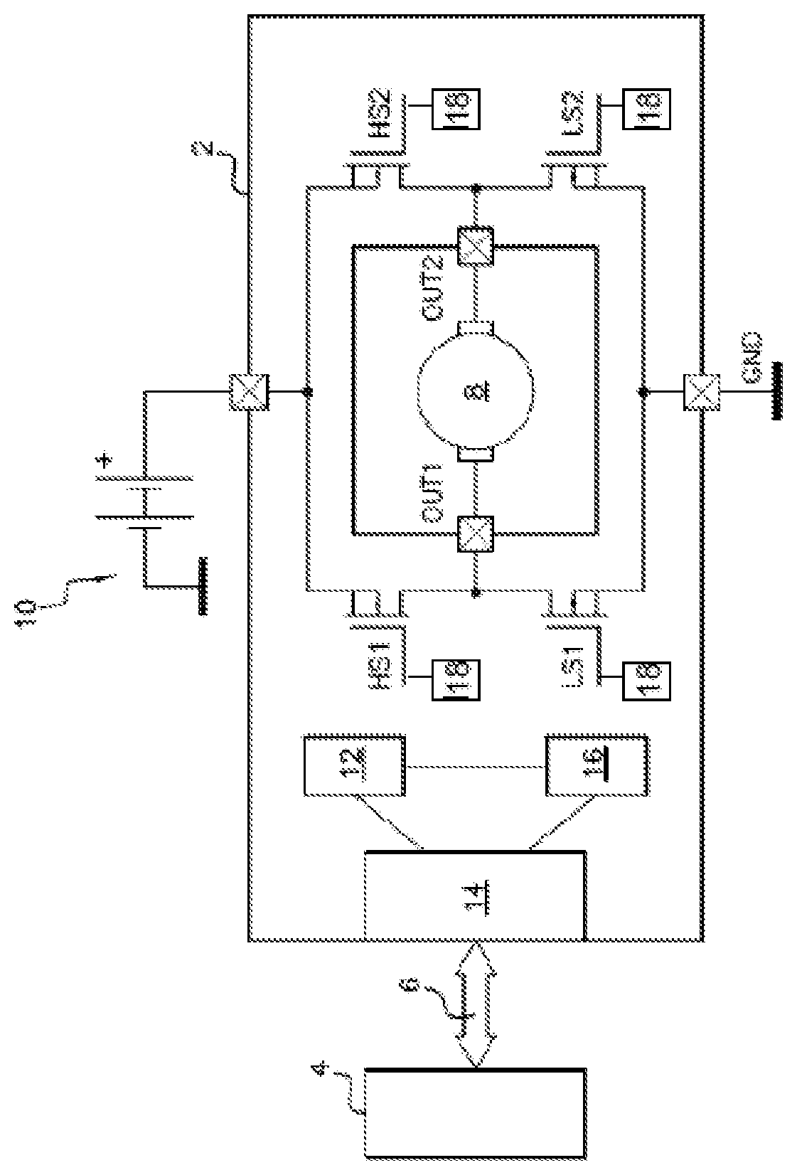 Method of managing an electronic circuit including a thermal protection device and corresponding electronic circuit