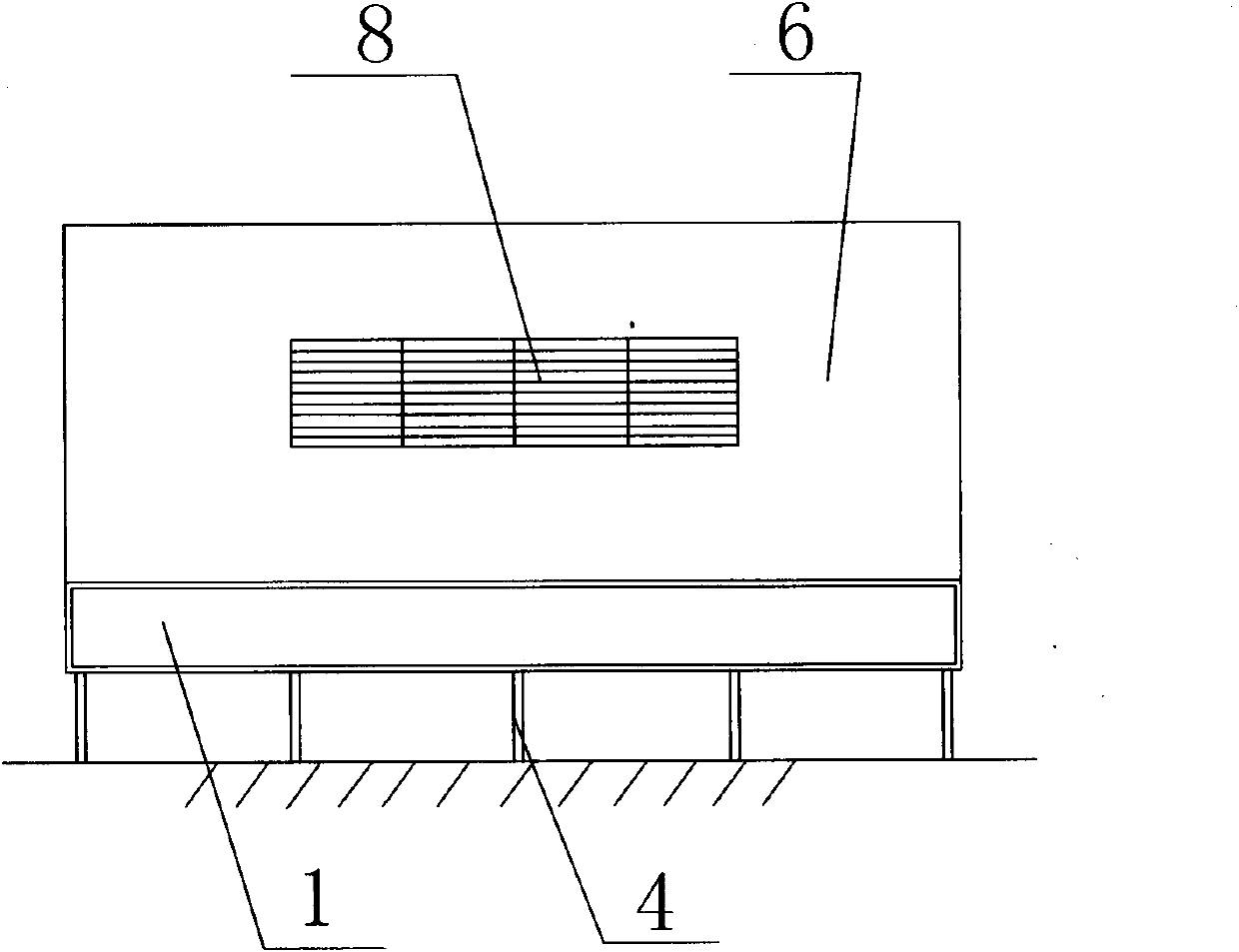 Thermal circulation type elevated heatable brick bed