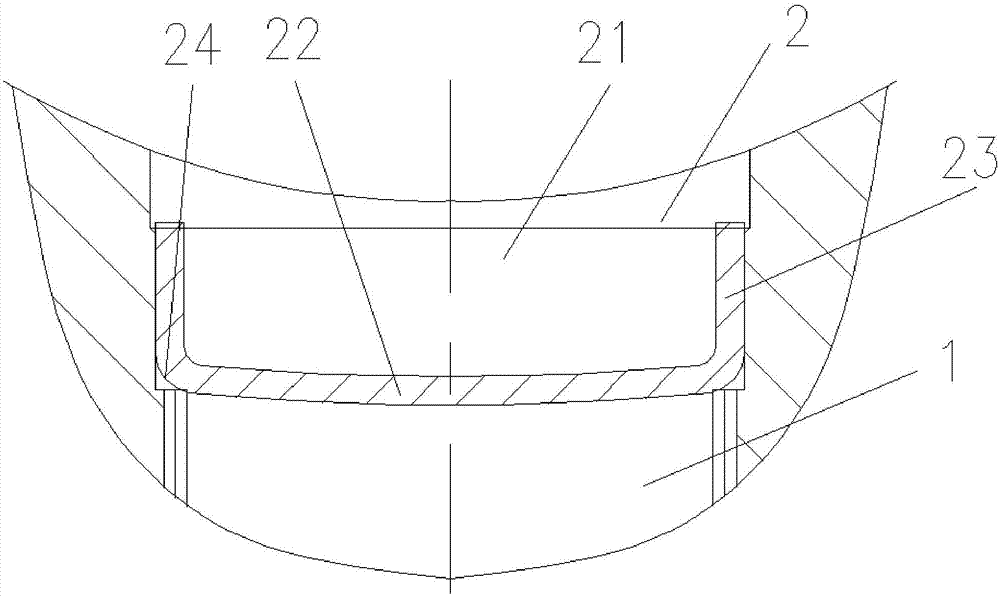 Sealing structure of wedge-shaped blocking cover