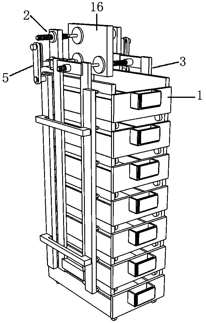 Child bed capable of vertically lifting and storing