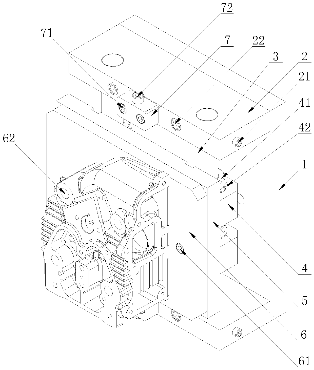 Aluminum cylinder head guide pipe reaming process device