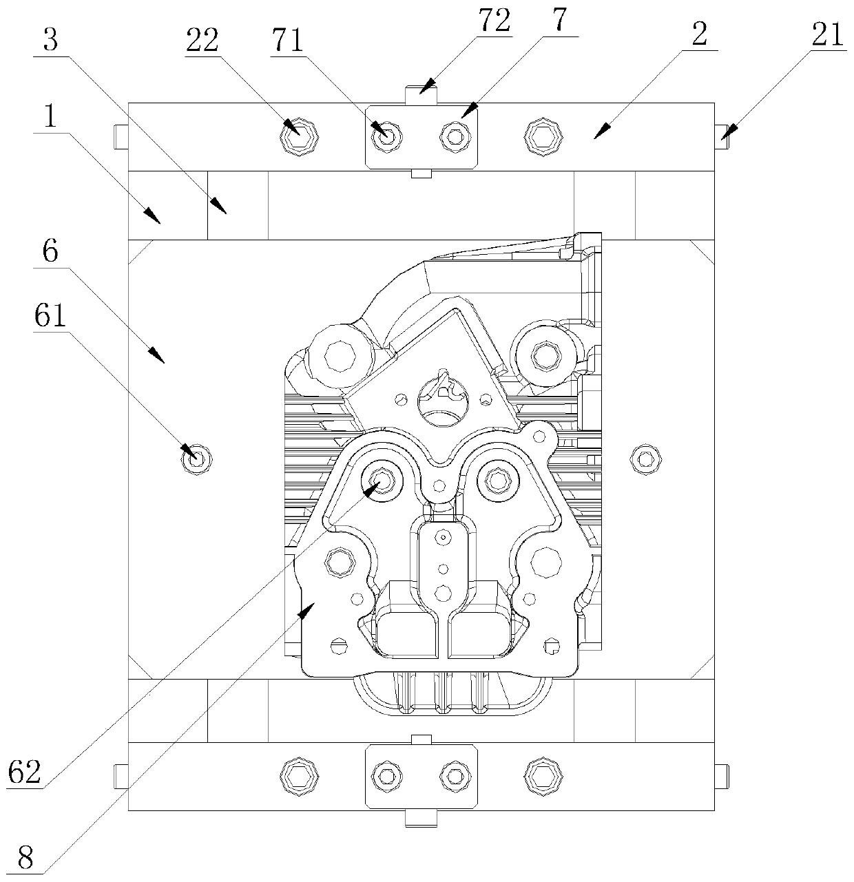 Aluminum cylinder head guide pipe reaming process device