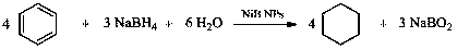 A method for sodium borohydride reduction of aromatic hydrocarbons or derivatives thereof