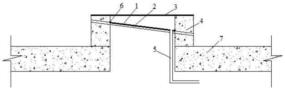 Floor pipeline hole water stop drainage construction method