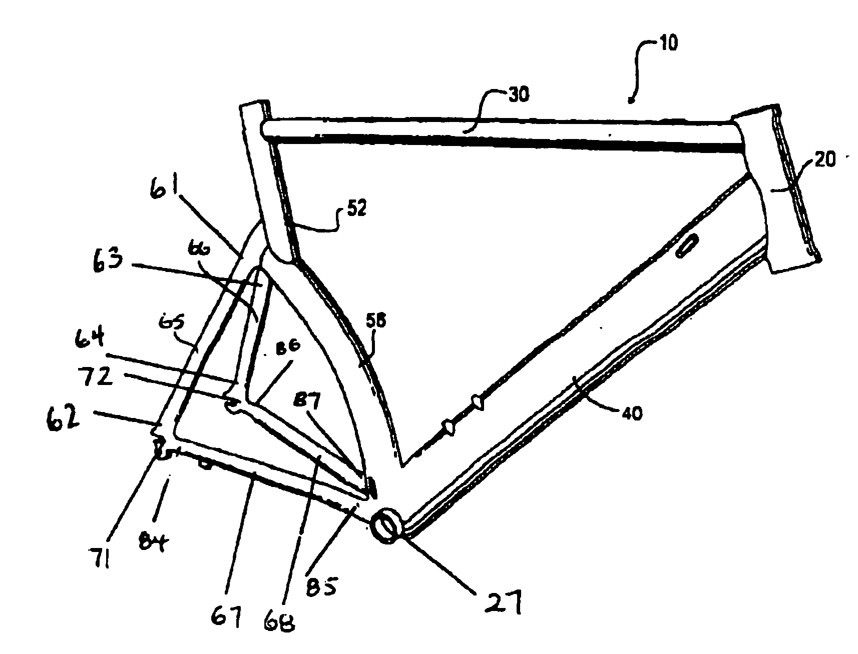 Reinforced bicycle frame
