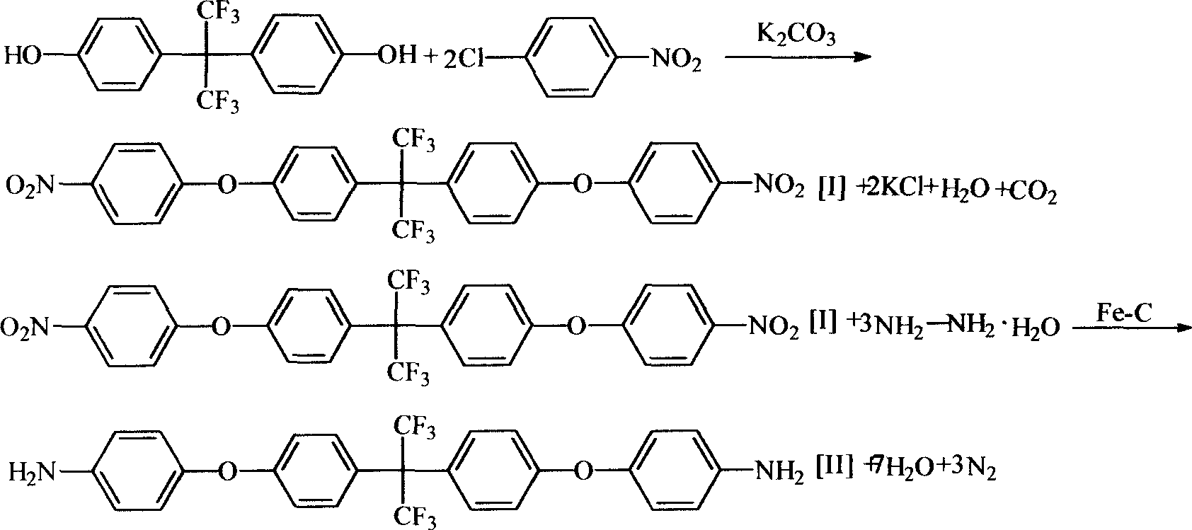 Preparation method of 2,2-di[4-(4-amidophenoxy)phenyl]hexafluoropropane