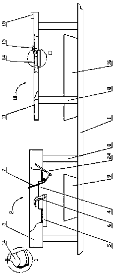 An automatic separation device for duck gizzard and duck gland gastroesophagus