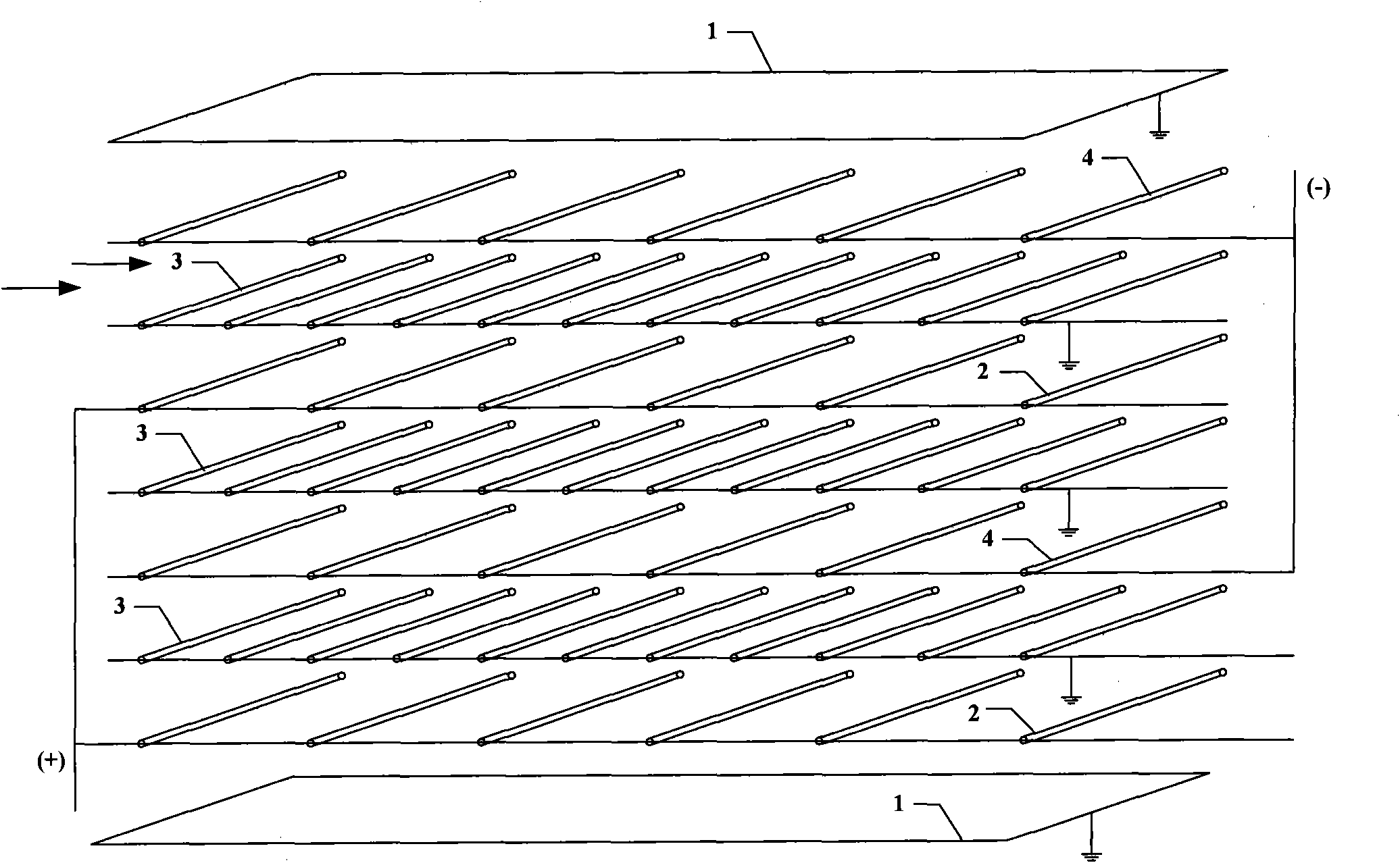 Partition-free bipolar electrostatic particle coagulator