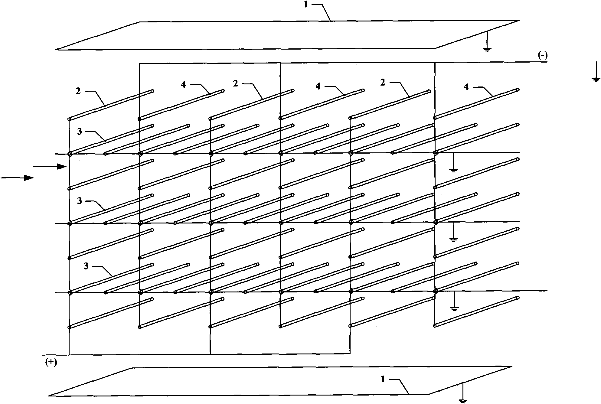 Partition-free bipolar electrostatic particle coagulator