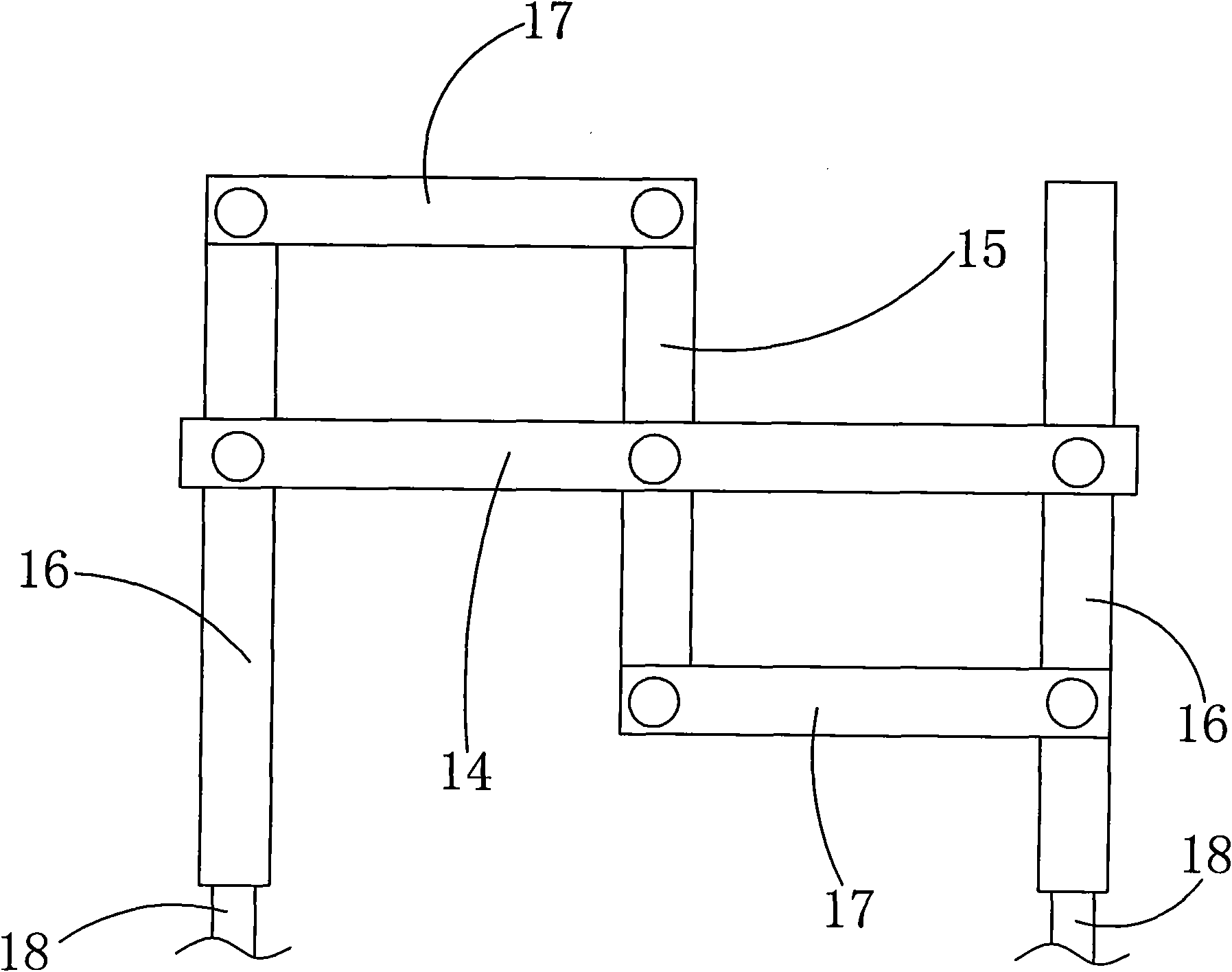 Link mechanism of double front wheels of motorcycle