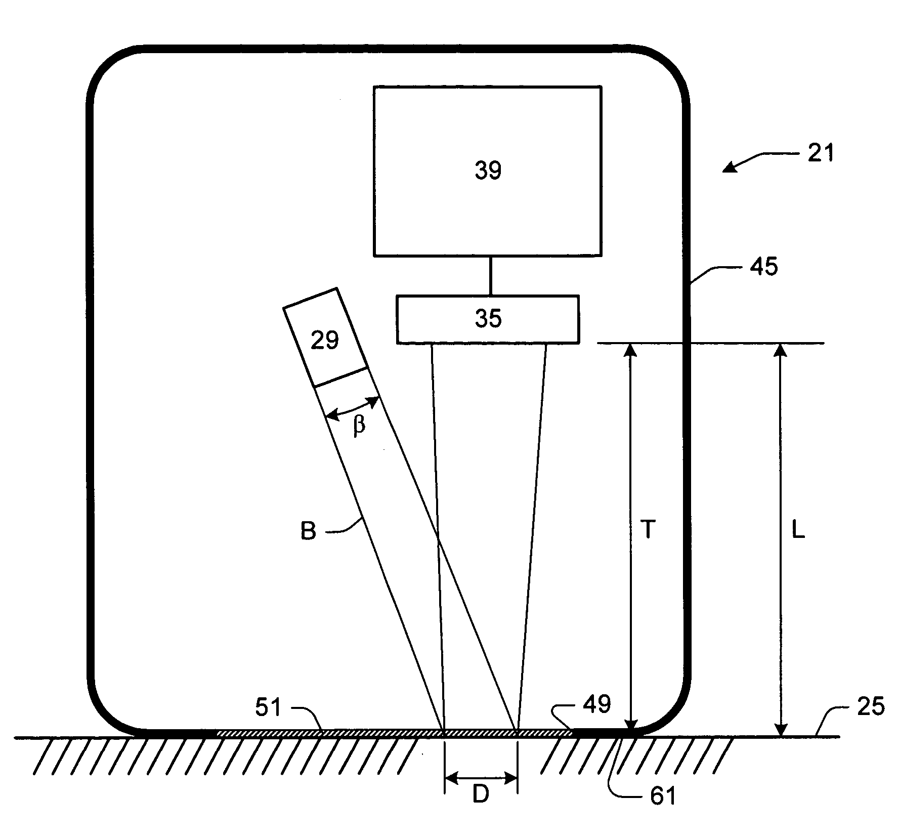 Data input device and method for detecting an off-surface condition by a laser speckle size characteristic