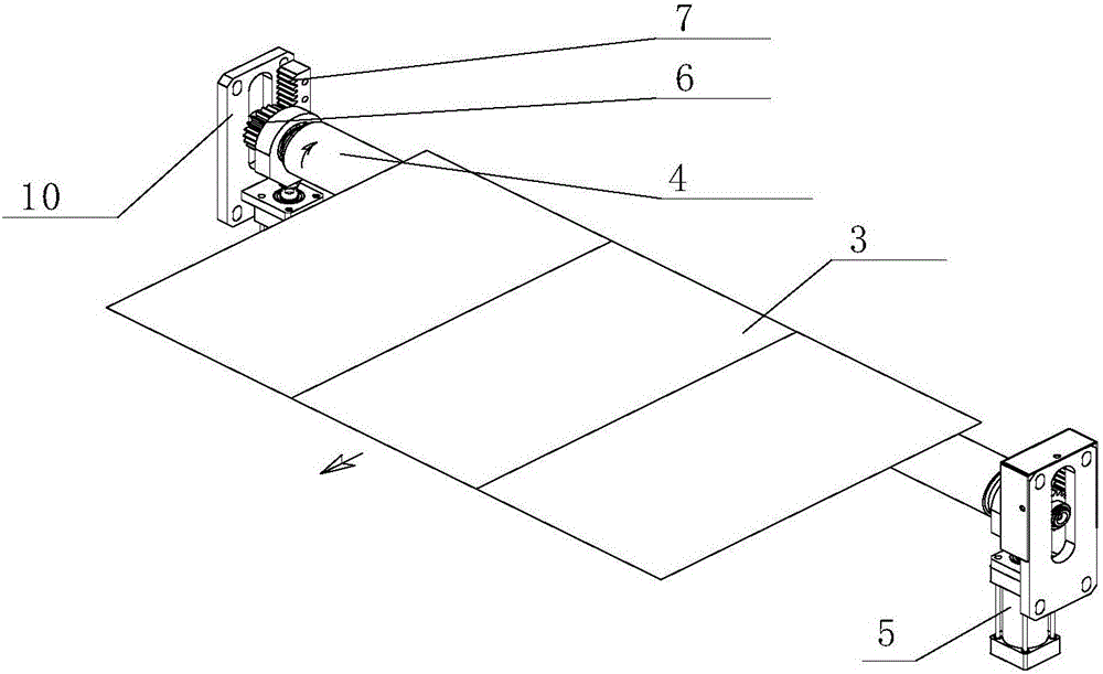 Batching device and method applied to conveying mechanism of stacking machine