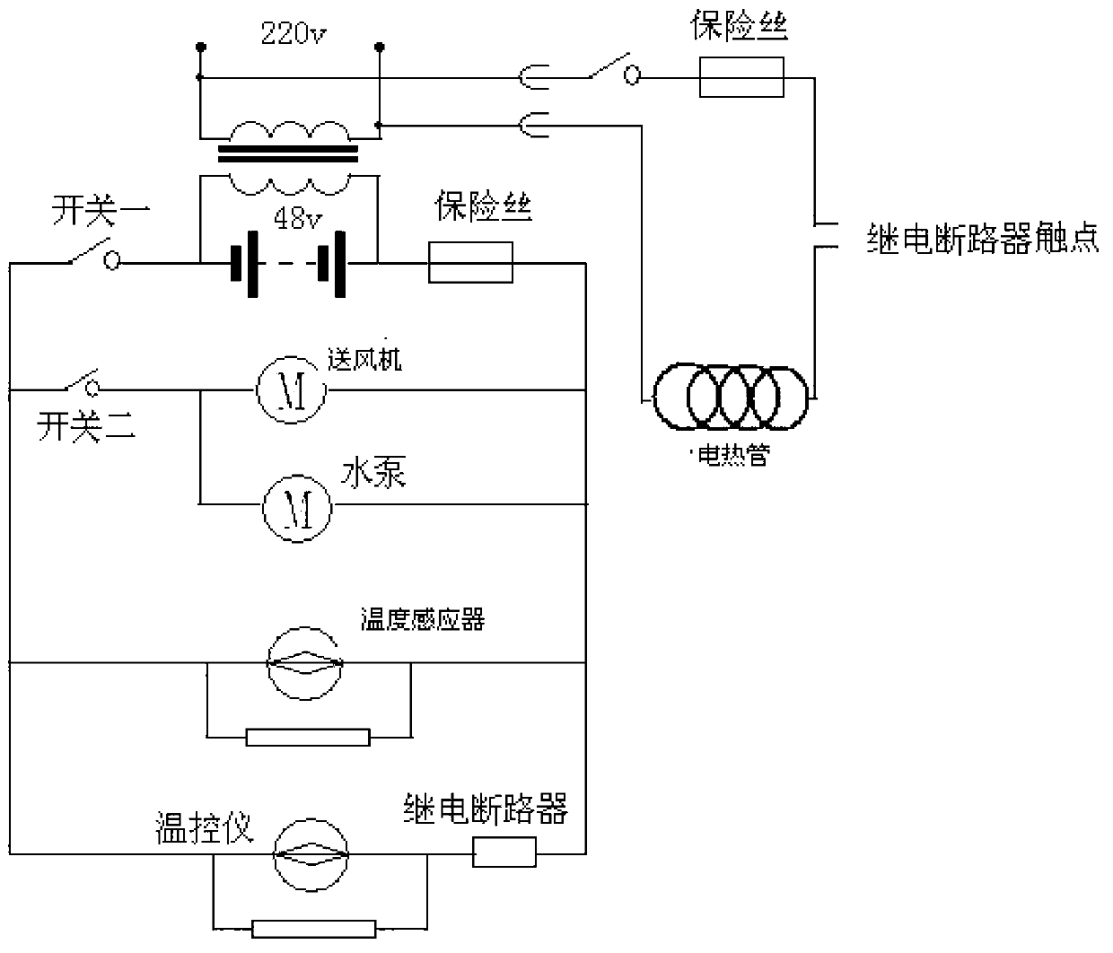 Control method of electric passenger car interior water-cooled air conditioner