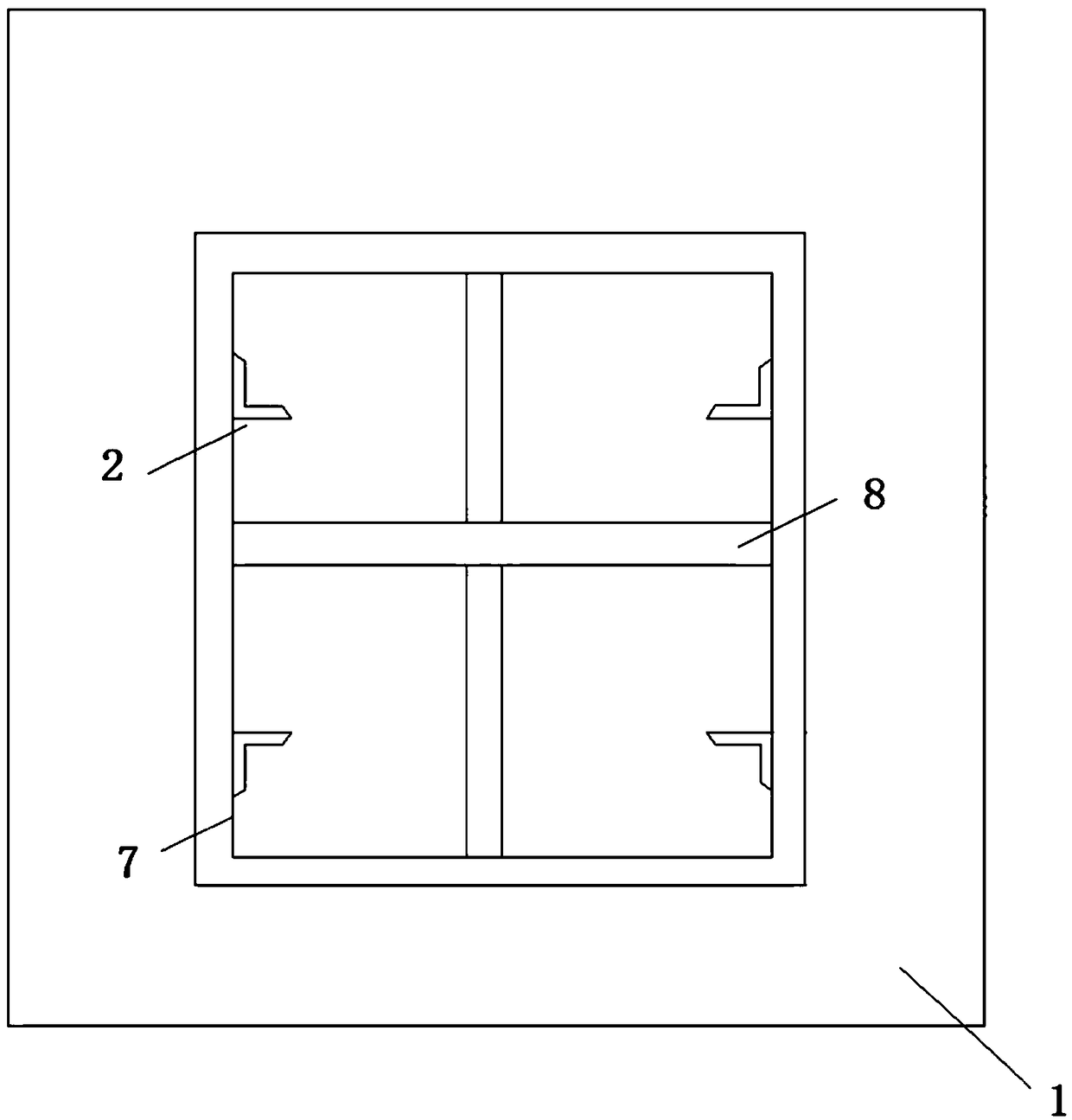 Process method for reinforcing steel door and window of large formwork construction