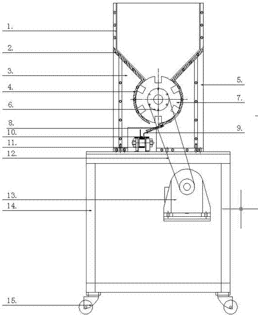 Grooved wheel type bar separating and automatic feeding device