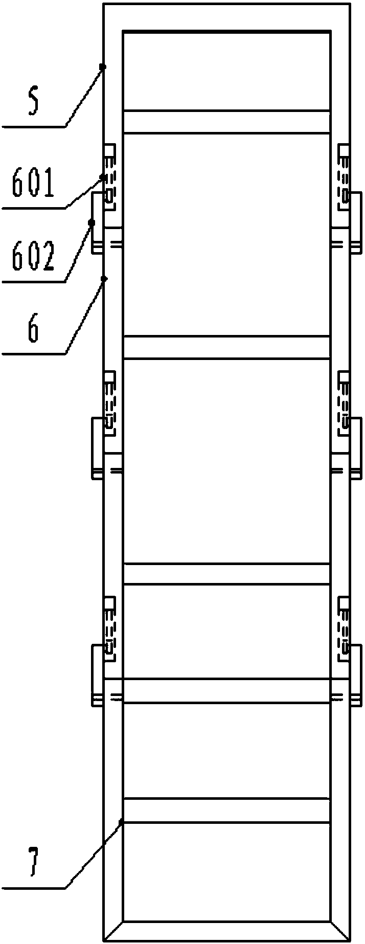 Hanging ladder used for street-cross overpass maintenance