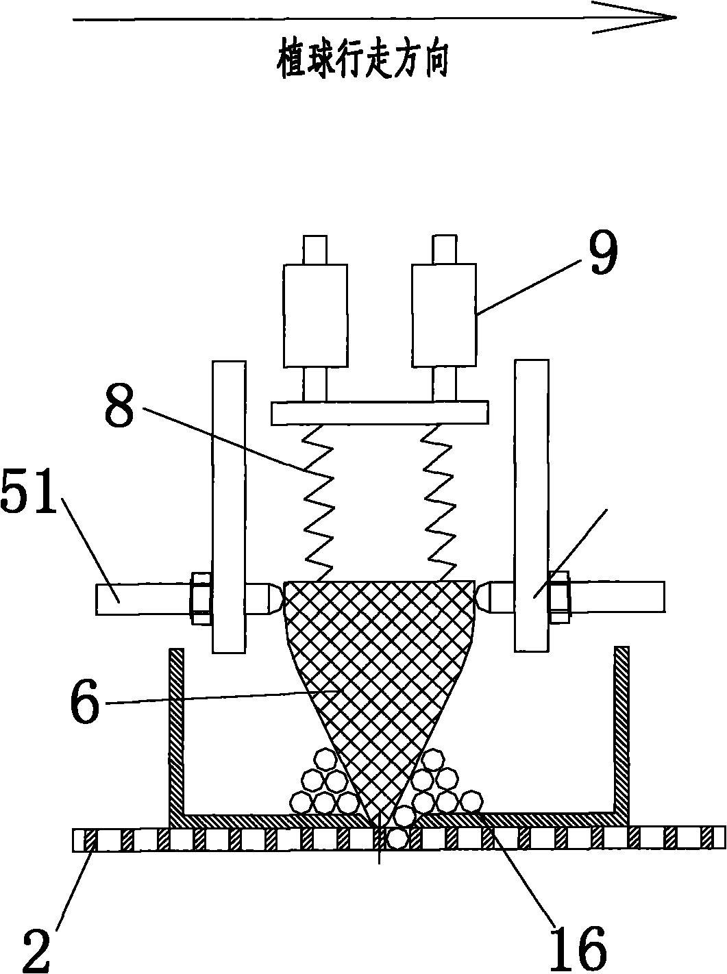 Ball-planting device of semiconductor packaging equipment