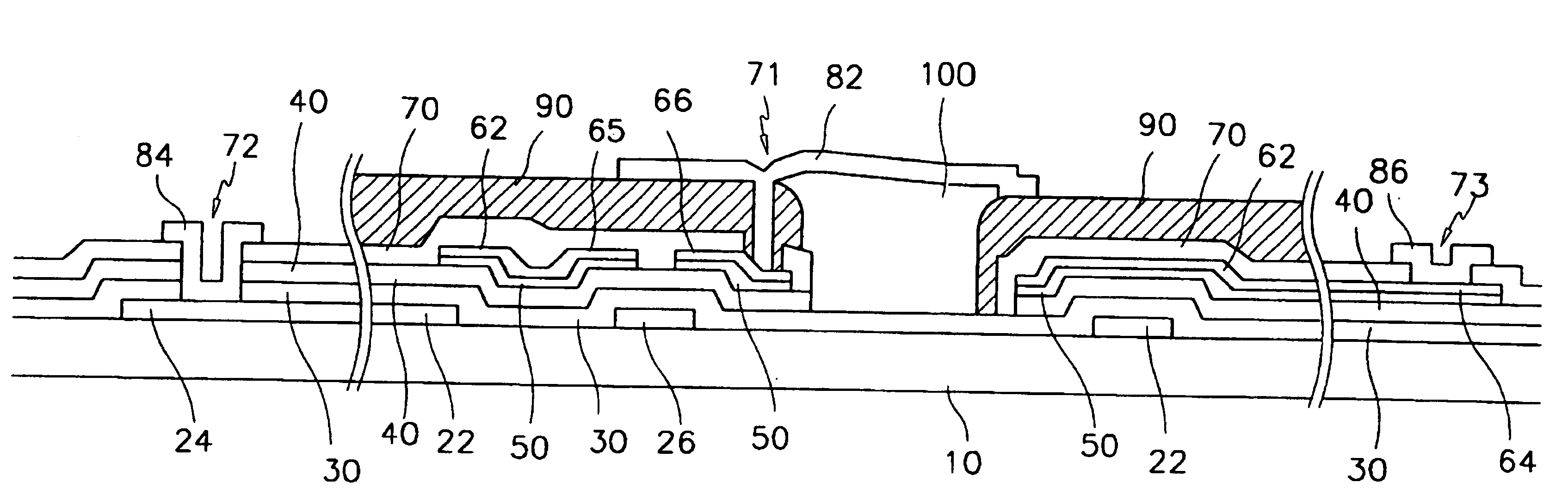 Thin film transistor array substrate for a liquid crystal display