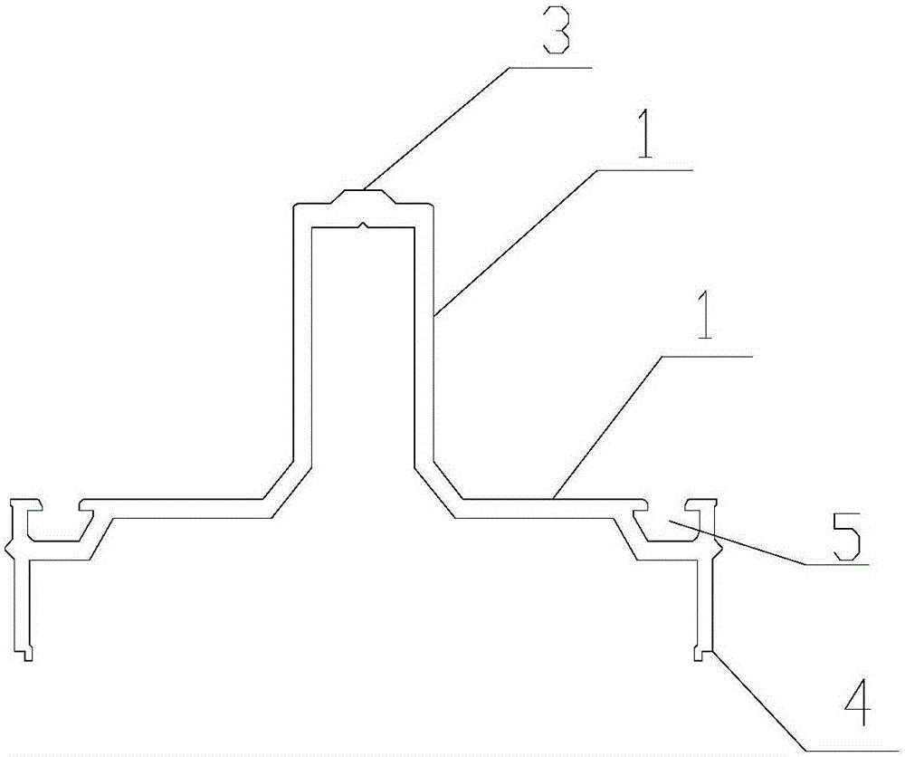 Internal pressing plate of energy-saving curtain wall