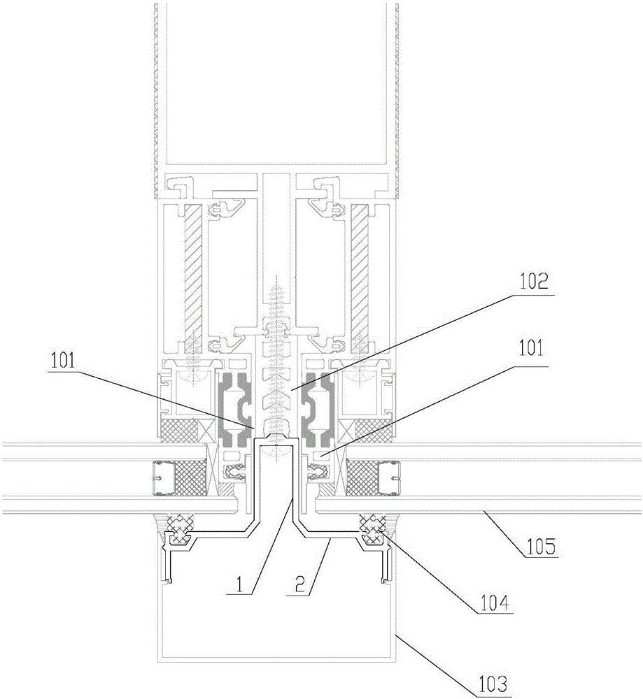 Internal pressing plate of energy-saving curtain wall