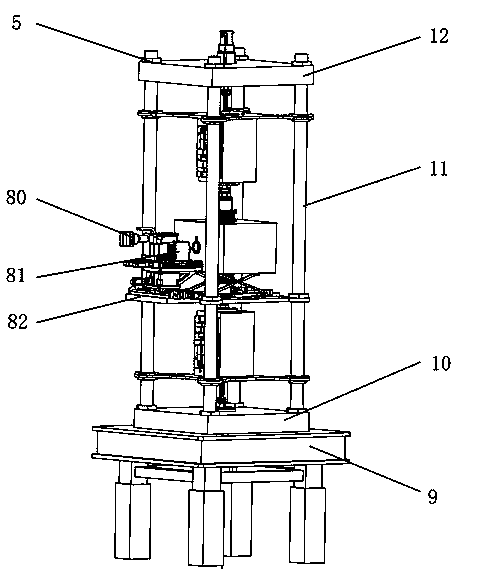 Instrument and method for testing mechanical property of materials under tension-torsion composite-force-thermal coupling working conditions