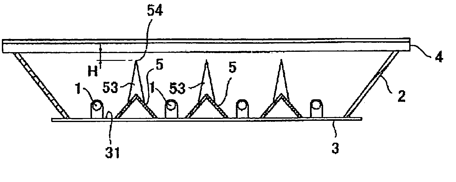 Direct type backlight device for liquid crystal module
