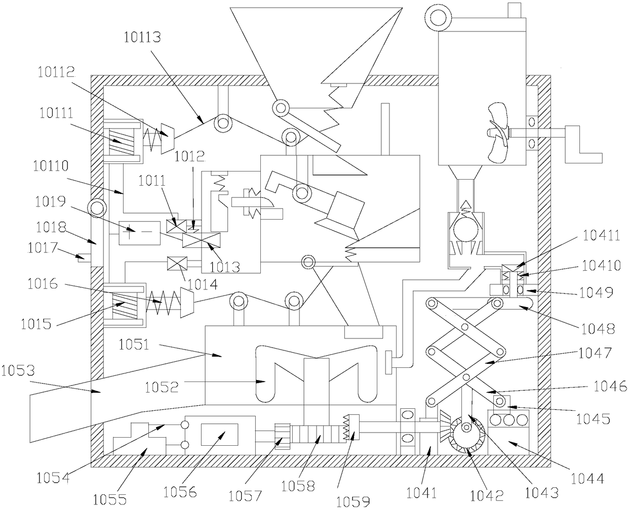 Material charging device for concrete powdery admixture