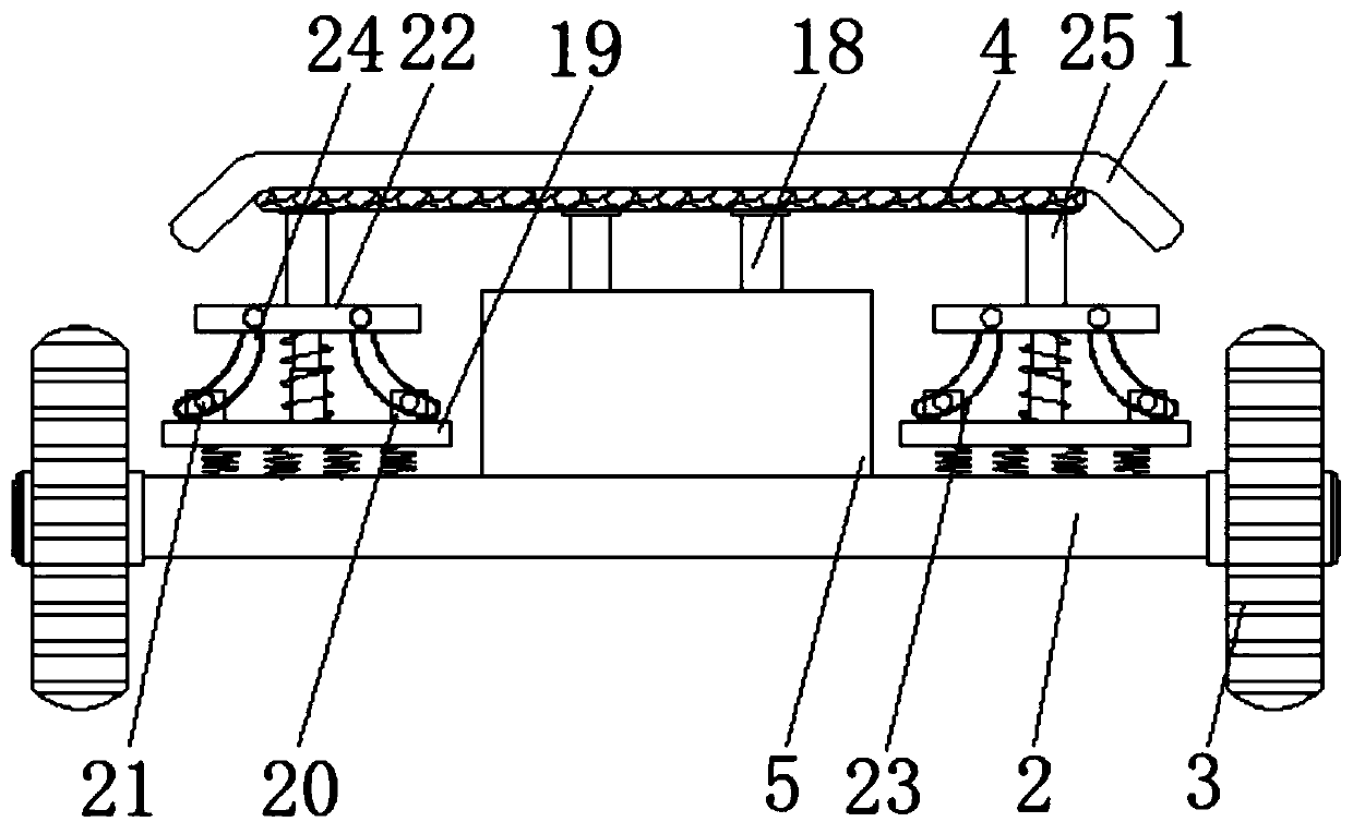 A mining explosion-proof trackless rubber wheel vehicle chassis