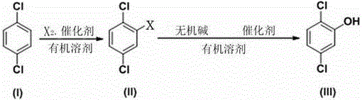 Synthesizing process of 2, 5-dichlorophenol