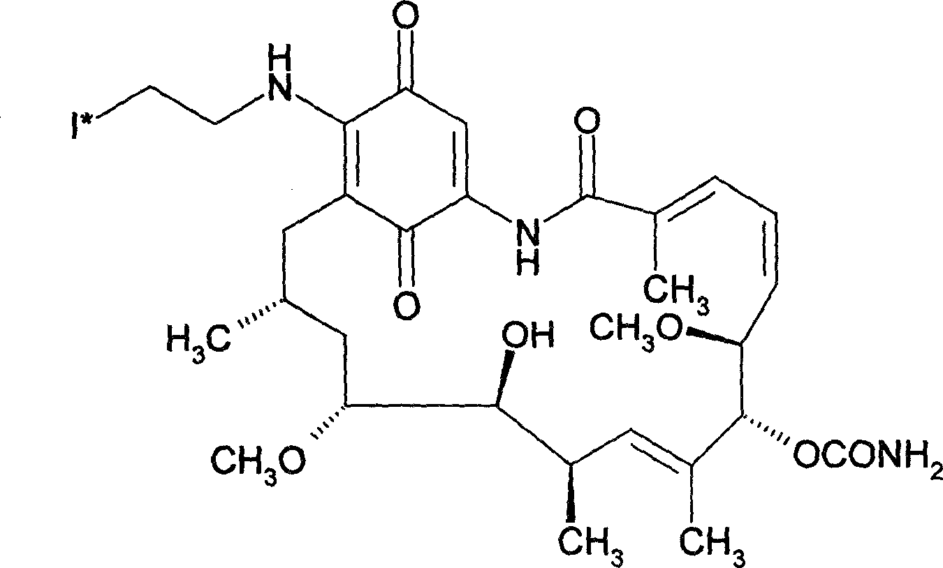 Radioactive iodine-17- allylamino-17-demethoxygeldanamycin and its preparation method