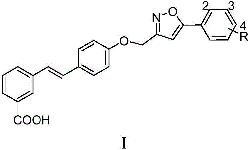 5-phenyl isoxazole-containing stilbenoid compound and preparation method thereof