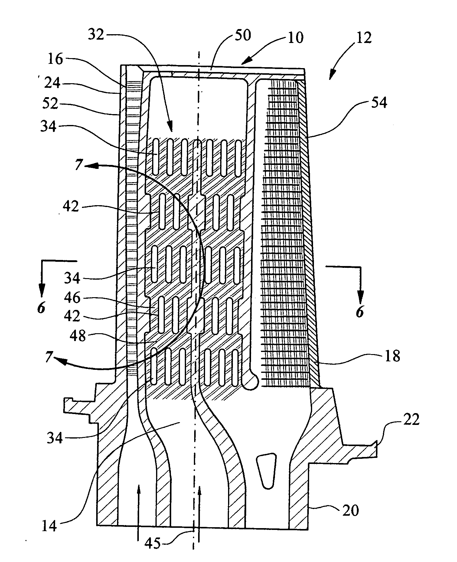 Cooling system including mini channels within a turbine blade of a turbine engine