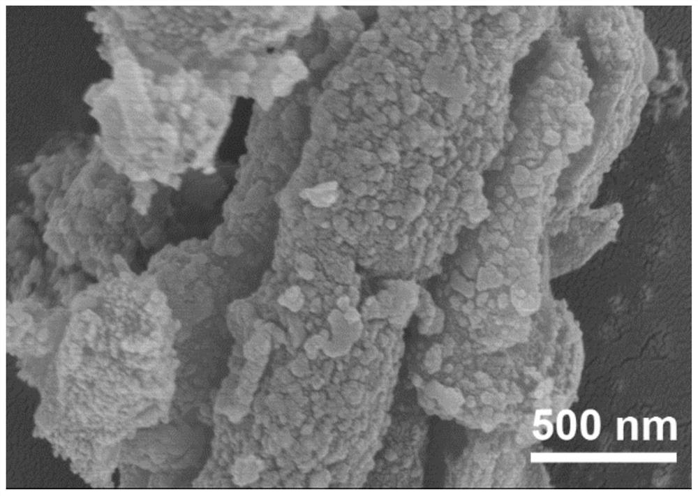 Fe2VO4/ordered mesoporous carbon composite material and application thereof