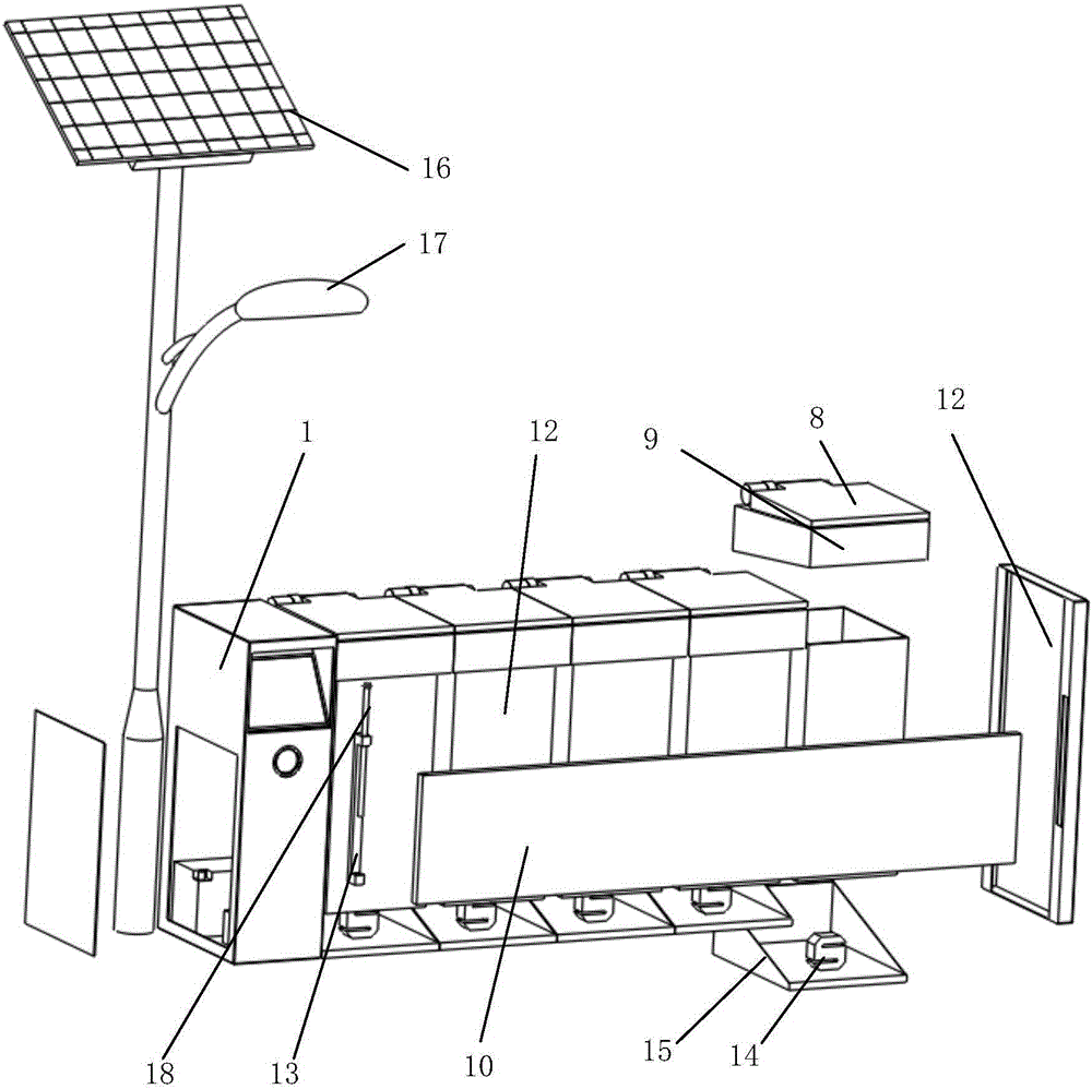 Automatic-sorting household garbage collection device