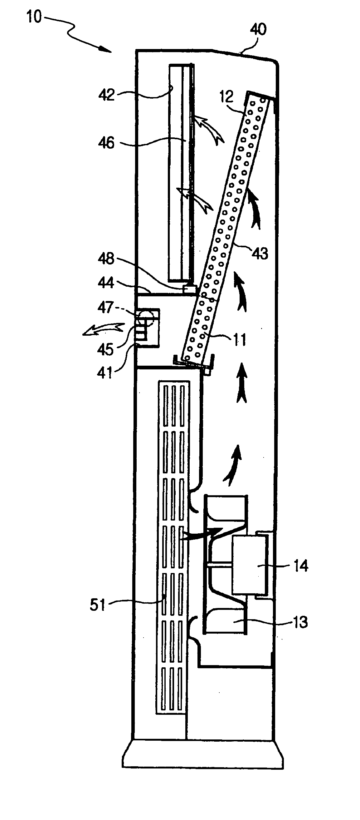 Multi-stage operation type air conditioner