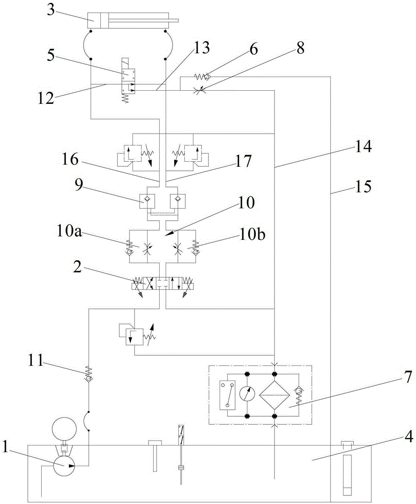 The hydraulic straightening system of the chute of the ship loader and the ship loader