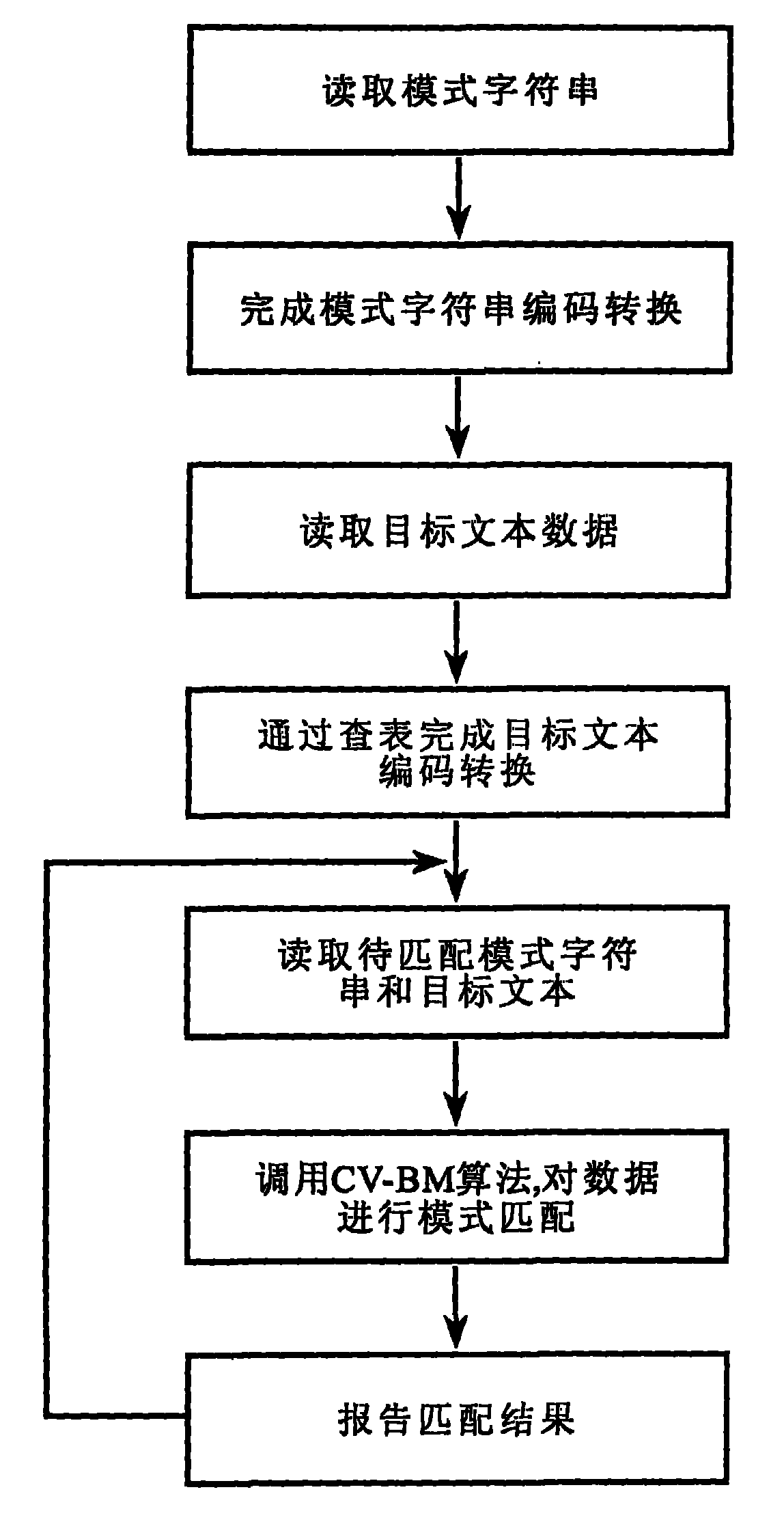 Chinese variation text matching recognition method