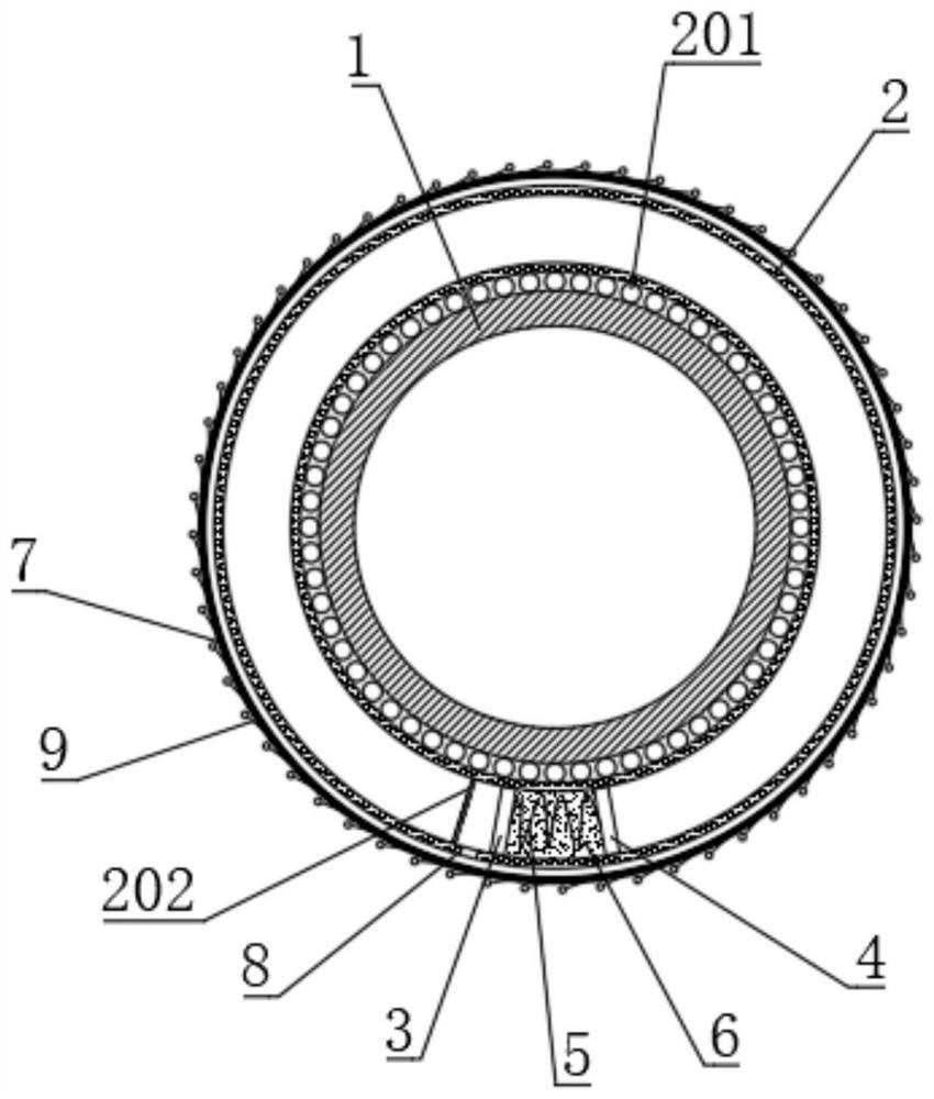 Rapid heat diffusion heating pipeline based on power surrounding technology