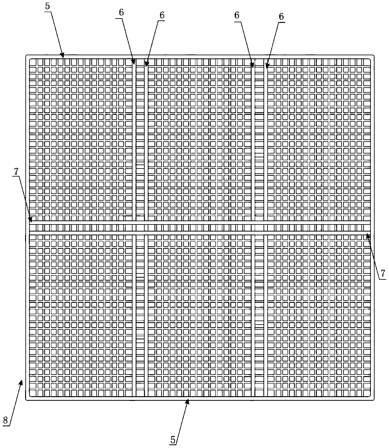 Netting casting-type lead-acid battery positive electrode grid and fabrication method thereof