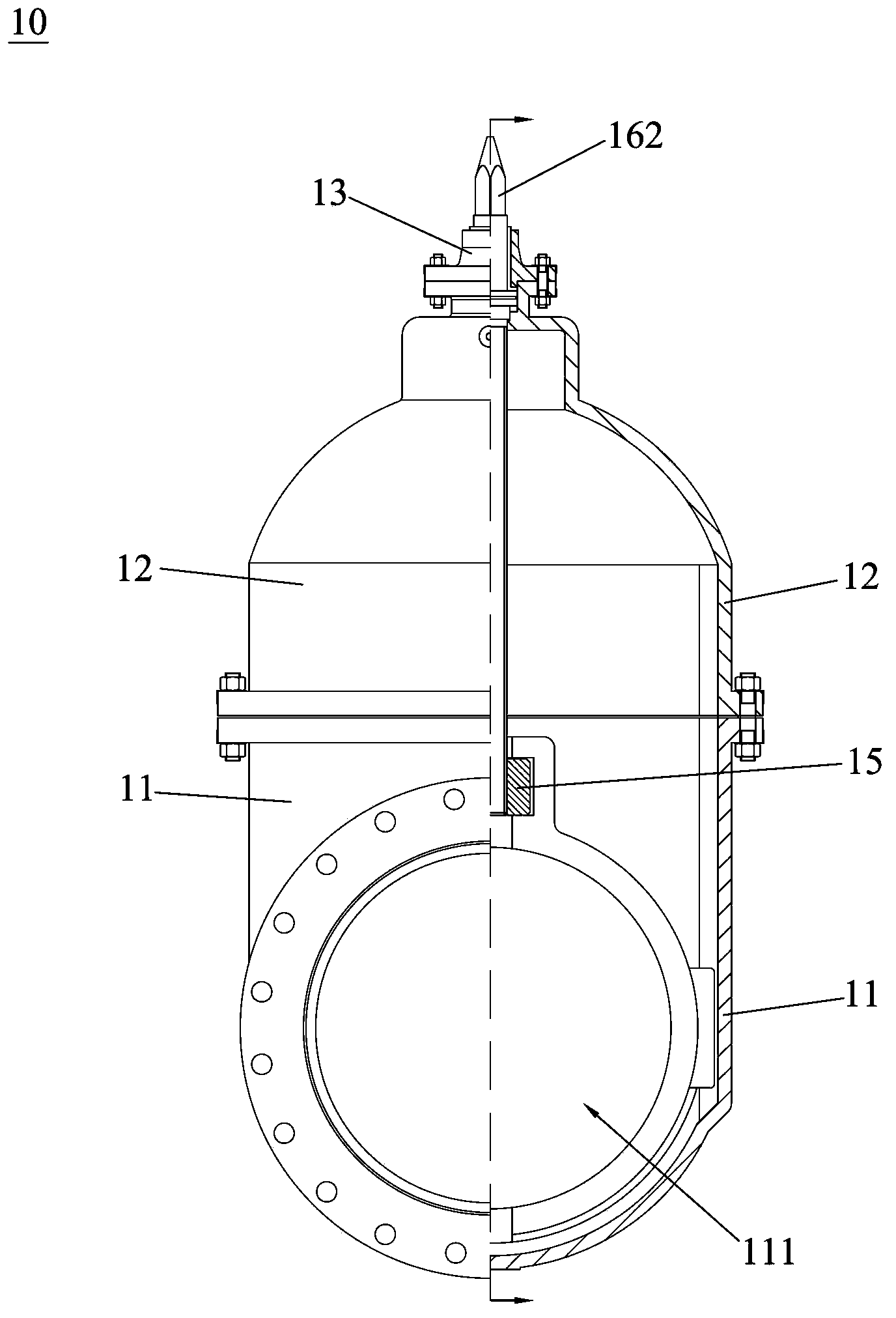Gate valve of nuclear fuel transfer device