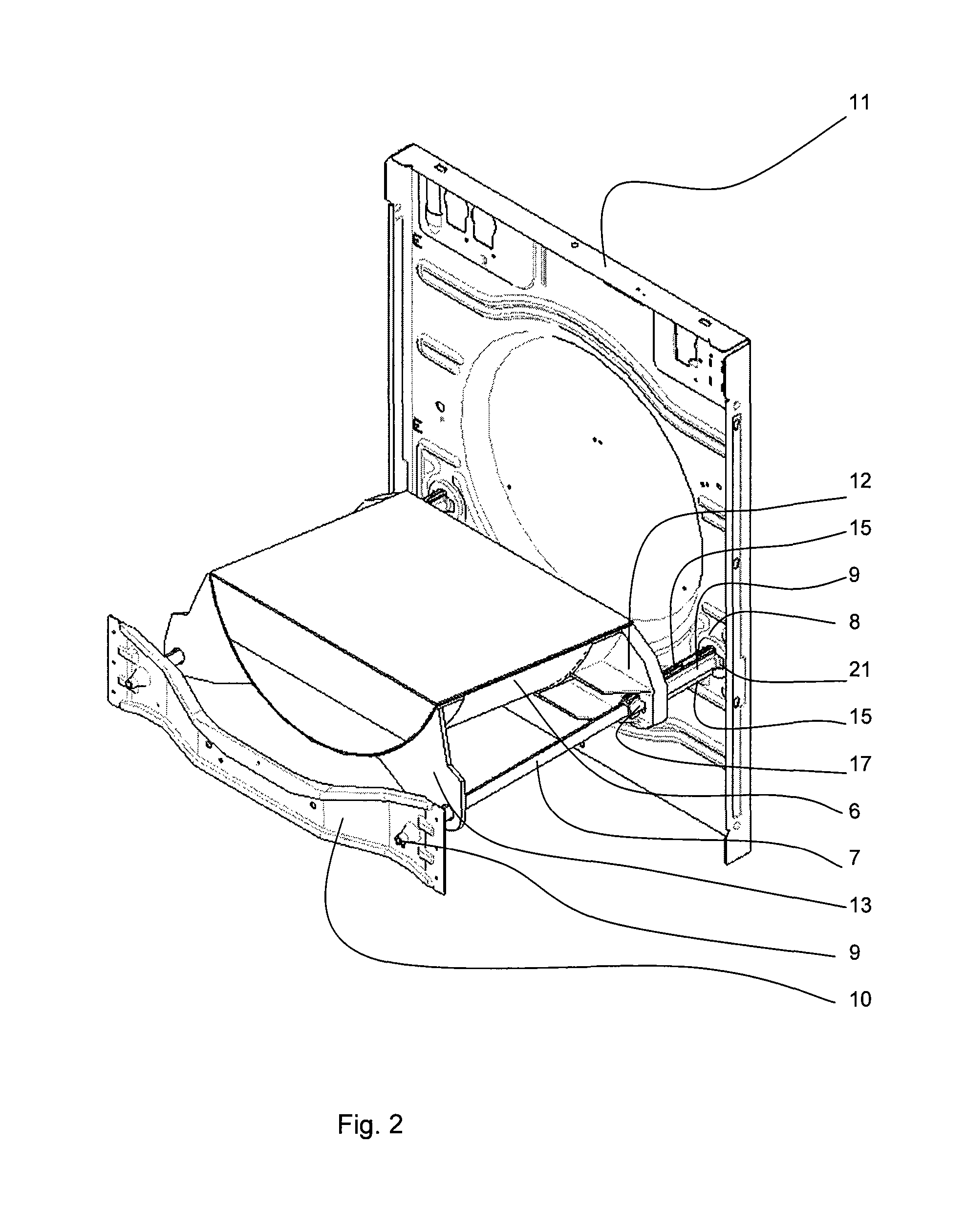 Washing machine including a shipping protection arrangement