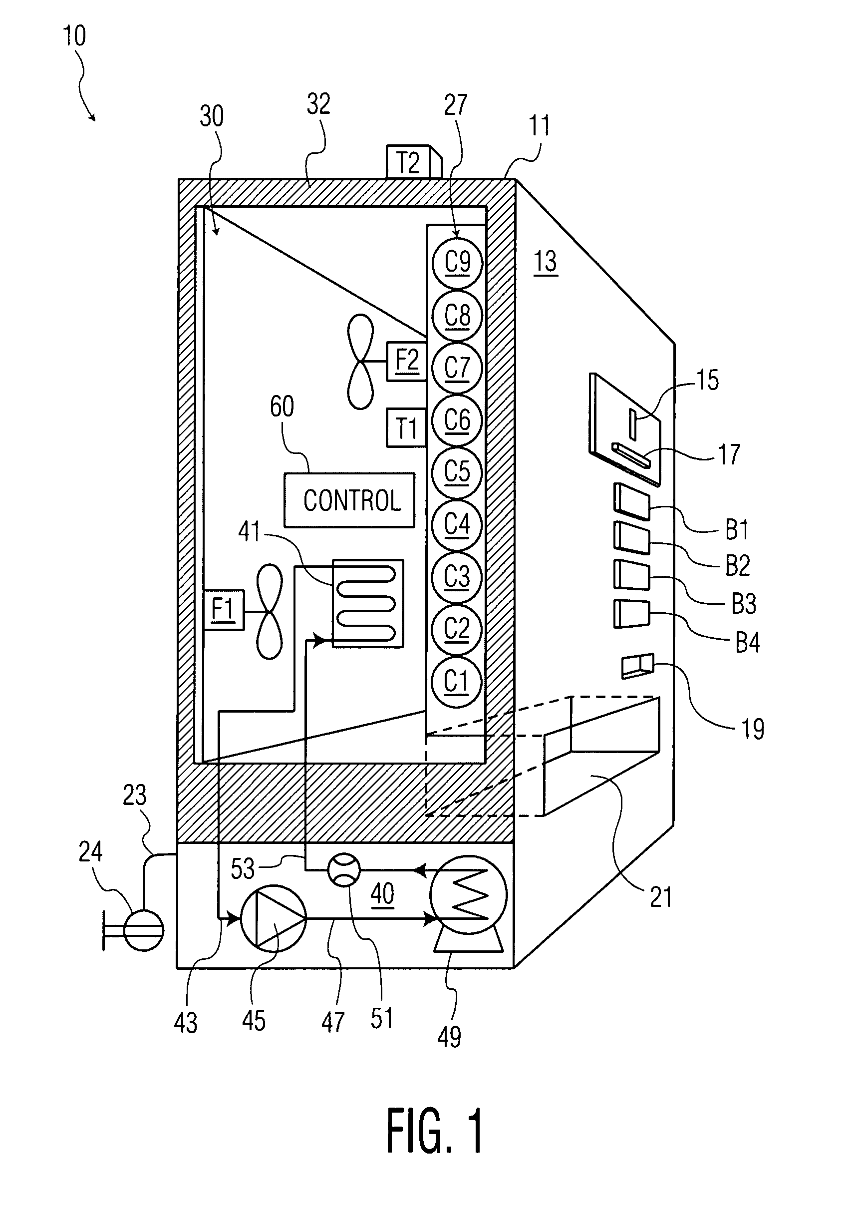 Method and apparatus for conserving power consumed by a refrigerated appliance utilizing audio signal detection