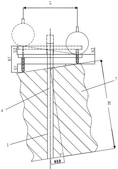 Measurement tool and measurement method of verticality of deep hole of tube plate