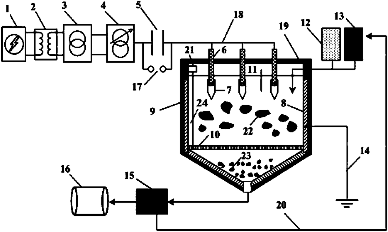 A high-voltage electric pulse pretreatment method for strengthening the leaching of refractory gold ore