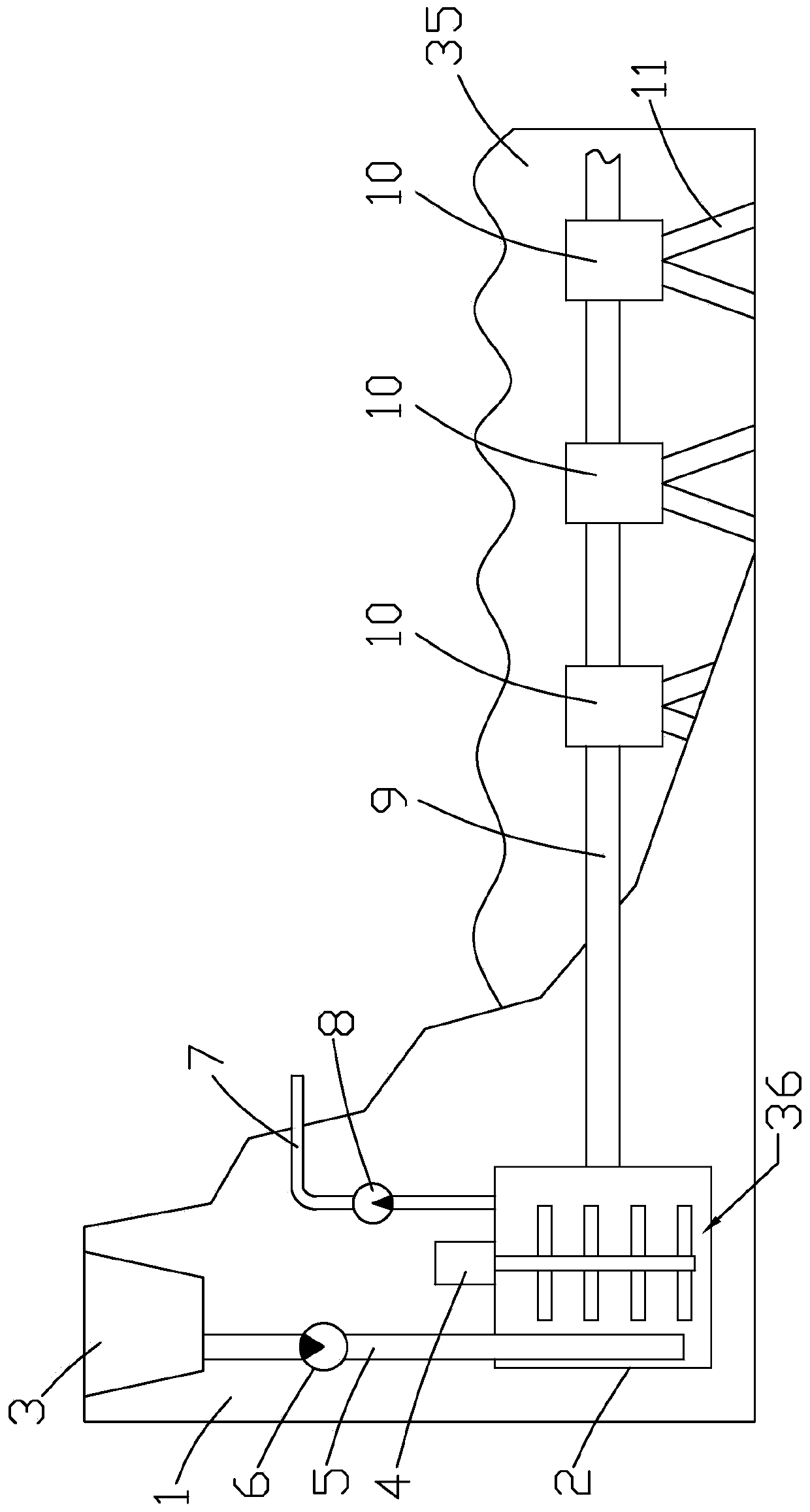A device for monitoring and treating bottom mud at a river channel construction section and its construction method